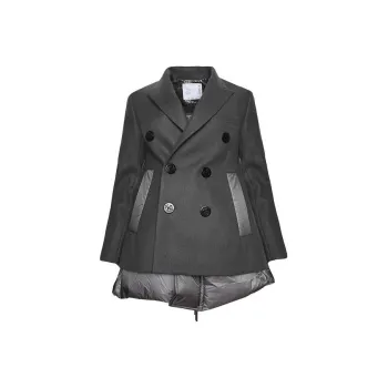 Sacai Melton Recycled Wool Jacket 'Grey'