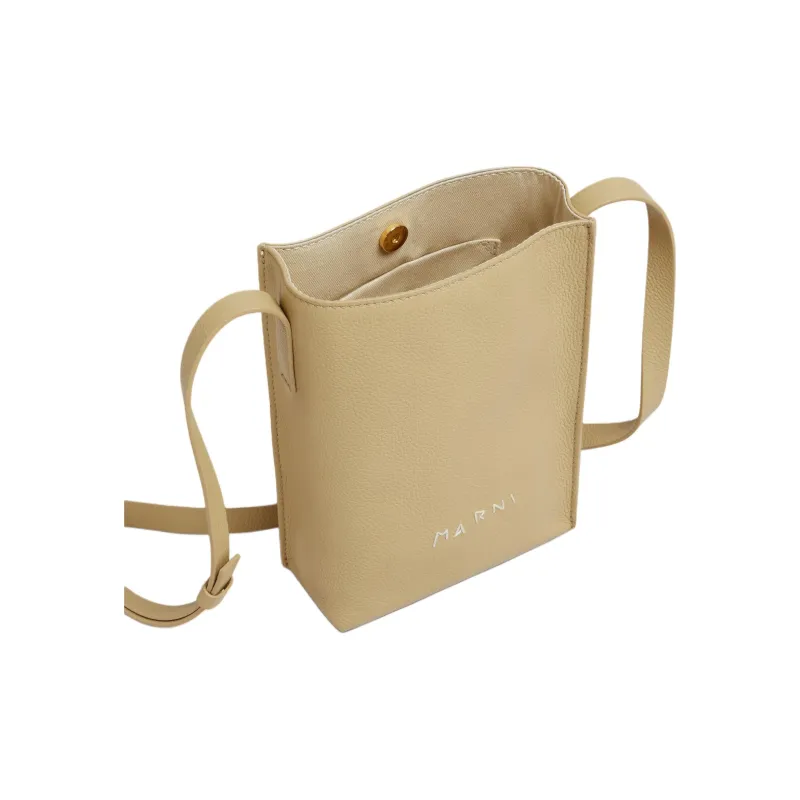 MARNI Calfskin Crossbody Bag, Shoulder Bag Trumpets Women's Nomadic & Beige-1