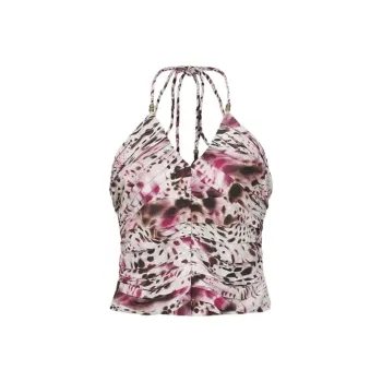 URBAN REVIVO Shirt Women's Pastel Pink Print