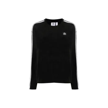 Adidas Women's Polar Fleece Crew Loose Sweatshirt Black