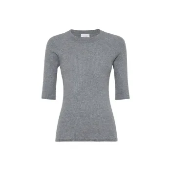 Brunello Cucinelli Ribbed Speckle knit Top