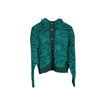 CHANEL 21N Skiing Collection Cashmere Sweater Women's Green