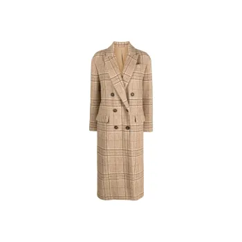 Brunello Cucinelli Checkered Buttoned Coat