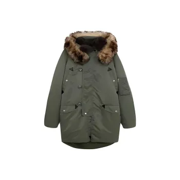 CELINE Coats Women's Olive Green