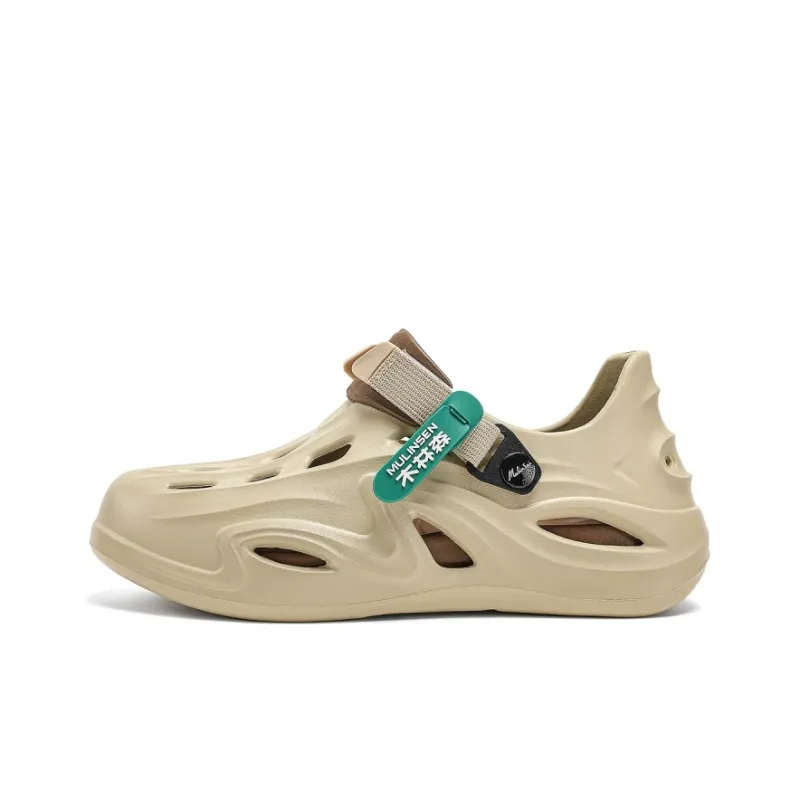 Mulinsen Summer Cool And Trendy Outerwear With Soft Rebound, Squashy, And Bouncy Feeling Beach Sandals Clogs Men's-0