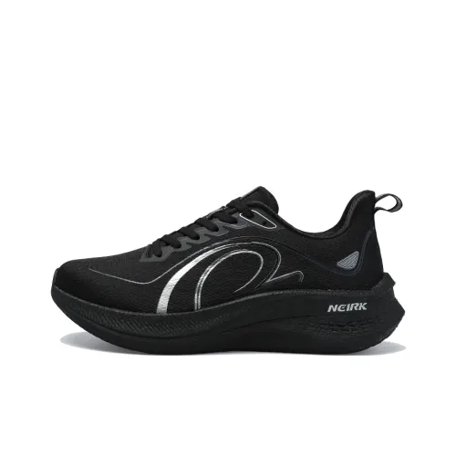 NEIERKE Cushioning, Breathable, Supportive Low Top Popcorn Casual Sprint Running Shoes Unisex Black White Reflection
