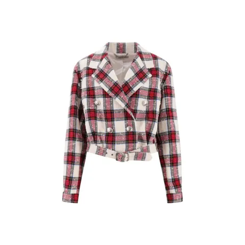 Alessandra Rich Double Breasted Checked Jacket