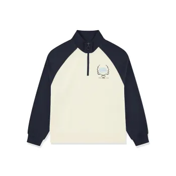 QIAODAN Pre Fall Sweatshirt Women's Cream White/Nova Blue