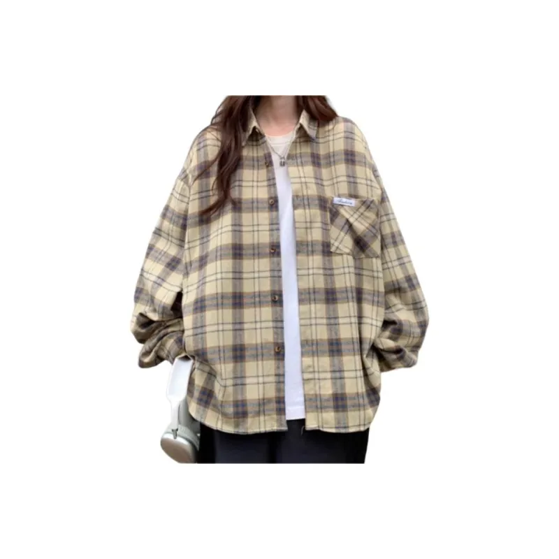 Mu Xiao Xin Shirt Women's Plaid Shirt-0