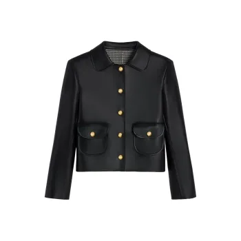 CELINE Jacket With Claudine Collar In Soft Lambskin