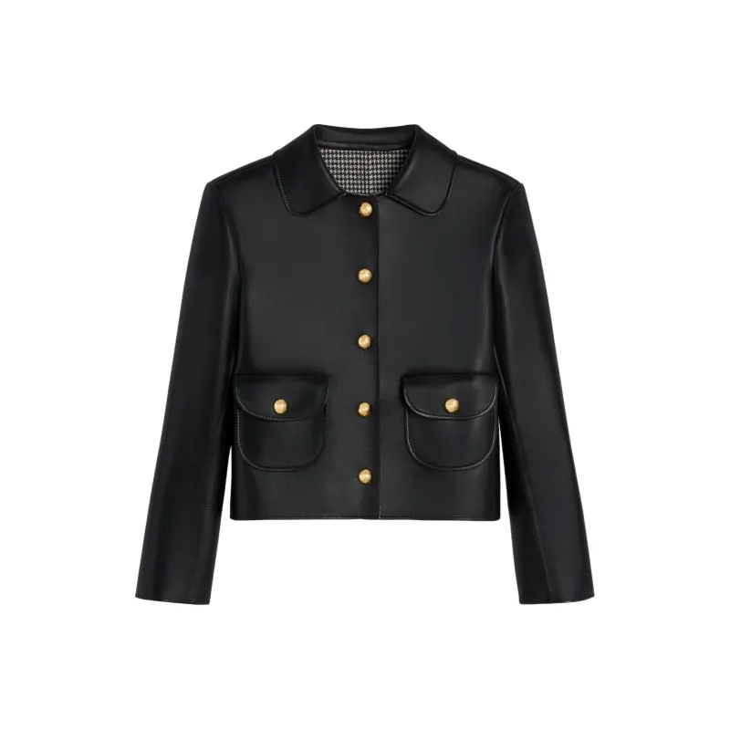 CELINE Jacket With Claudine Collar In Soft Lambskin-0