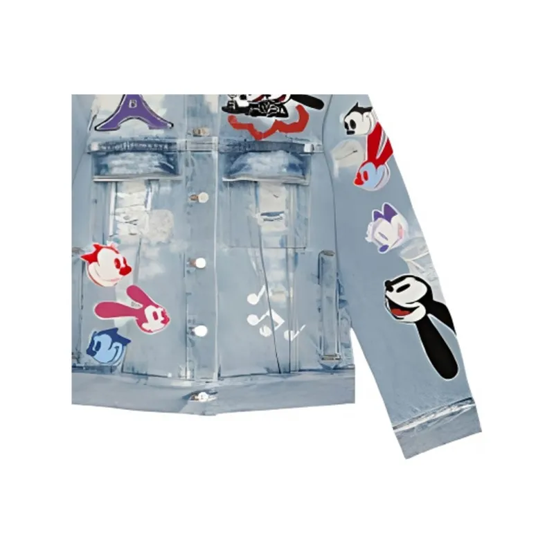 Disney X Givenchy Denim Jackets Men Light Blue-2