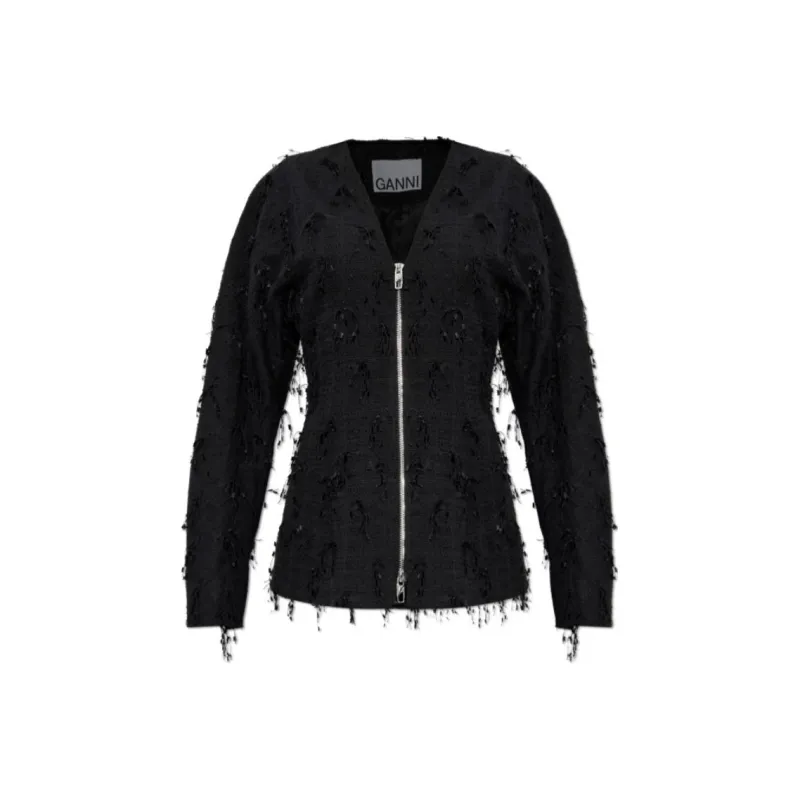 GANNI Tweed Blazer-0