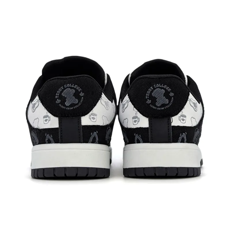 Teddy Bear Collection Low Top Skateboard Shoes Unisex-4