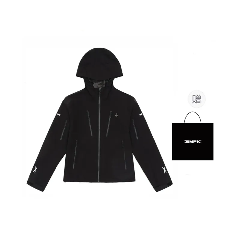 SMFK Velvet feel Coat Unisex Wilderness Black-0