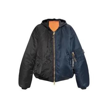 Vetements Two Toned Zipped Bomber Jacket