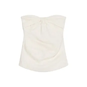 ZARA Strapless Top Women's Nude/Zebra Print