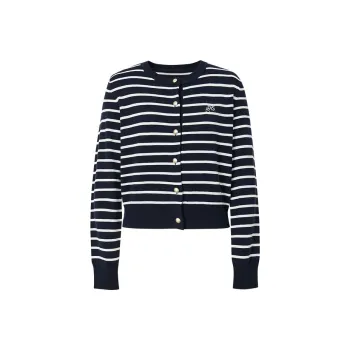 Hopeshow Knitwear Women's Navy Blue Stripes