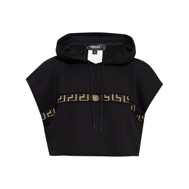 VERSACE Short Sleeved Drawstring Hoodie-0