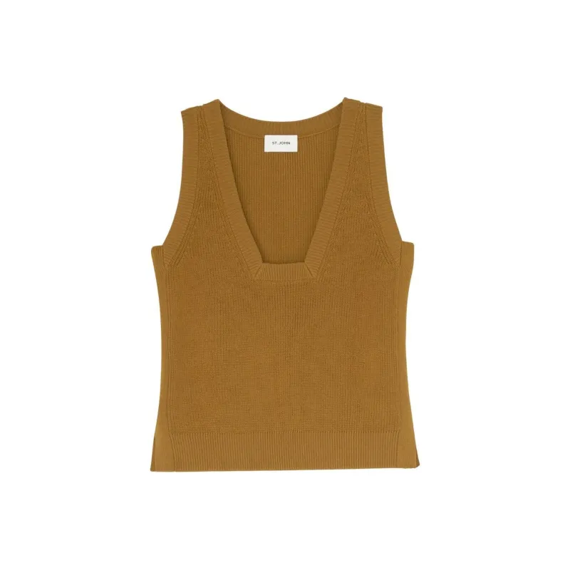 St. John Ribbed-knit Top-0