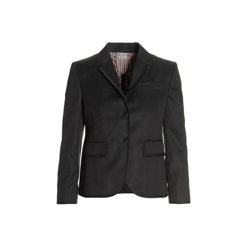 THOM BROWNE Single breasted Wool Blazer-0
