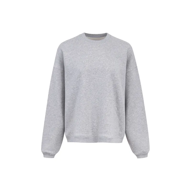 Ariseism Solid Color Crew Neck Pullover Sweatshirt Fall And Winter New Arrival Top Women's-0