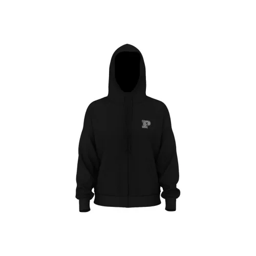 Victoria's Secret PINK Ivy Fleece Campus Bling Full-Zip Hoodie/LEPBB Sweatshirt Women's Pure Black