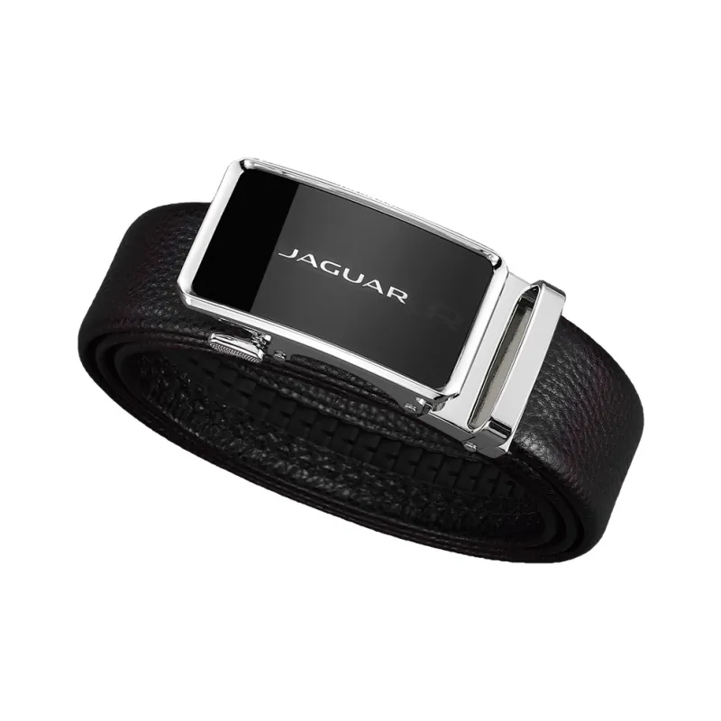 JAGUAR Cow Leather Belts Men's Black 3.5cm-5