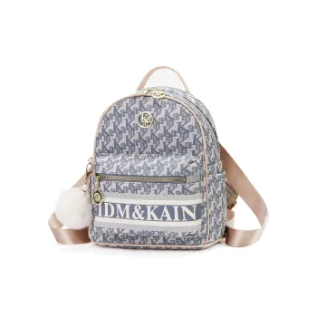 Weymond High quality Fabric Backpack Women's Gray/Black