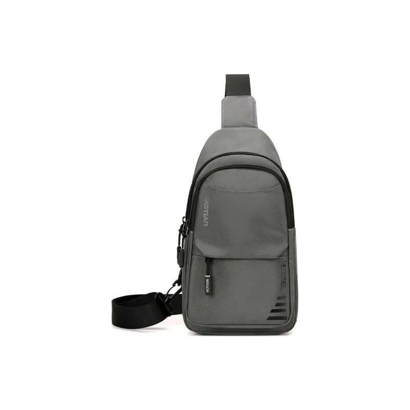 Single Warehouse Nylon One Shoulder Sling Bag Regular Men's Gray/Black/Army Green/Dark Blue-0
