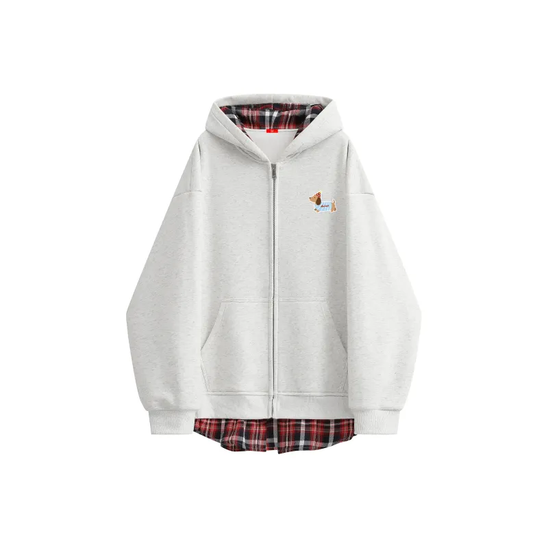 MIIOW Trend Party Series Sweatshirt Unisex Flower Gray & Red-0