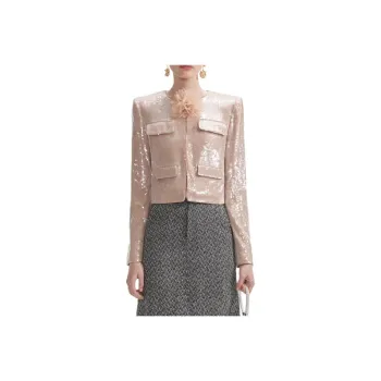 Self portrait Jackets & Coats Women's Light Gold