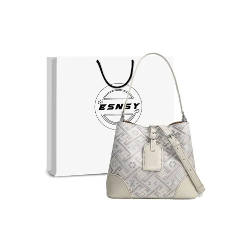 ESNSY Zhuangjin Shoulder Bag Women's Beige/Purple