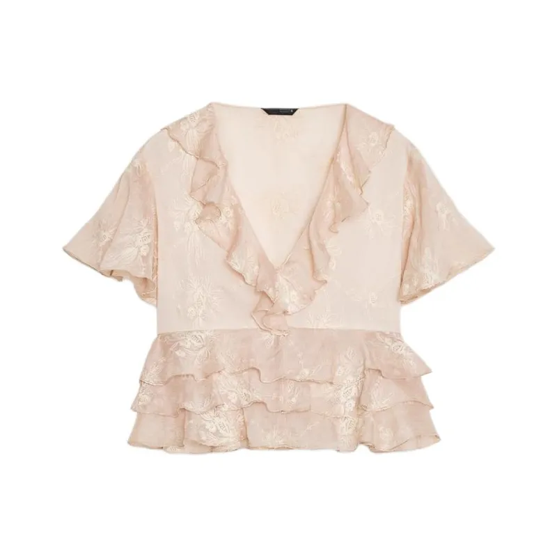 ZARA Shirts Women's Light Pink-0