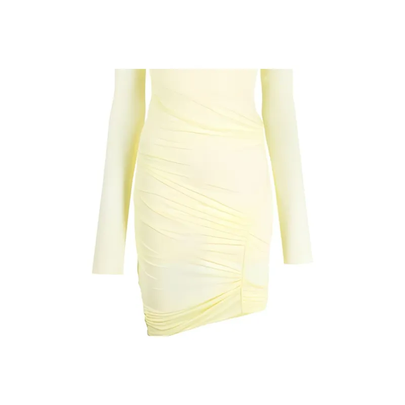 Blumarine Long-Sleeved Dresses Women's Yellow-5