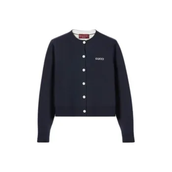 GUCCI Logo Intarsia-Knit Cardigan