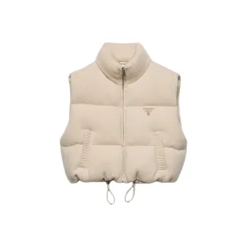 PRADA Logo embroidered Down Vest