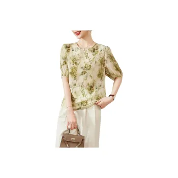 Yi Mengyuan Long Sleeved Silk Shirt Women's Image Color