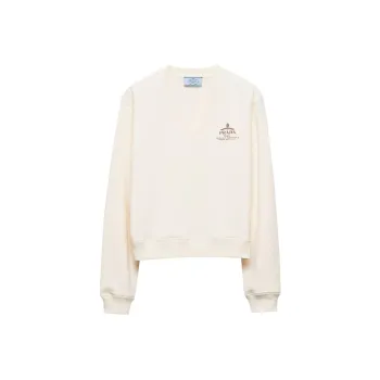 PRADA Logo print Cotton Sweatshirt