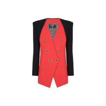 BALMAIN Double breasted Crepe Blazer