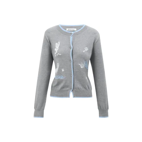 MISHOW Cardigan Women's Gray & Blue