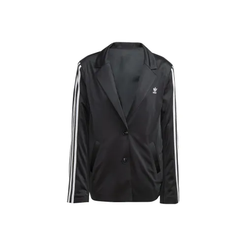 Adidas Logo embroidered Striped Blazer