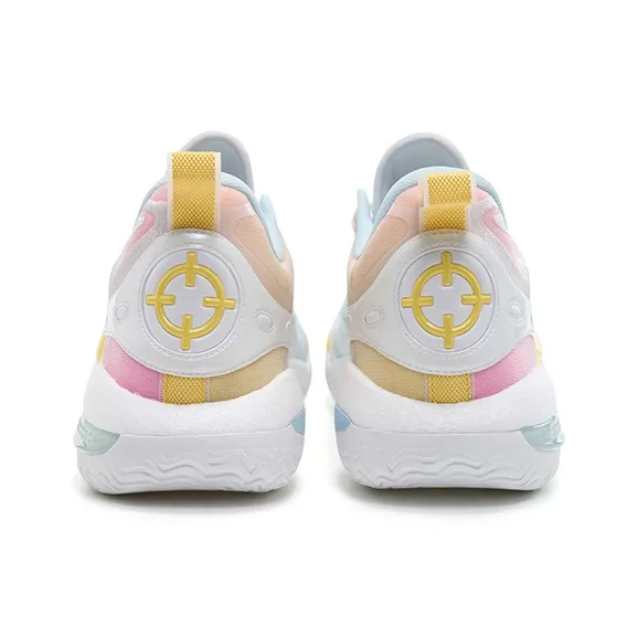 RIGORER Rieves Second Generation Basketball Shoes Men Low Top Lake Blue/Genuine White/Fondant Pink/Cheese Yellow-4