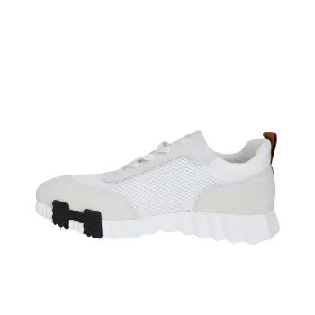 HERMES Bouncing Low Top Casual Shoes Men's White