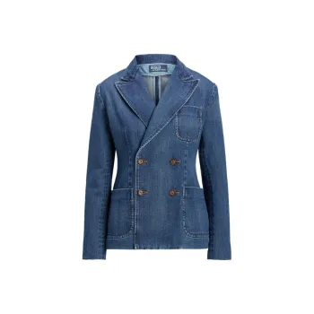 Polo Ralph Lauren Double-Breasted Denim Blazer