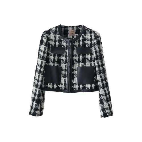 AMII Jackets & Coats Women's Black White Plaid