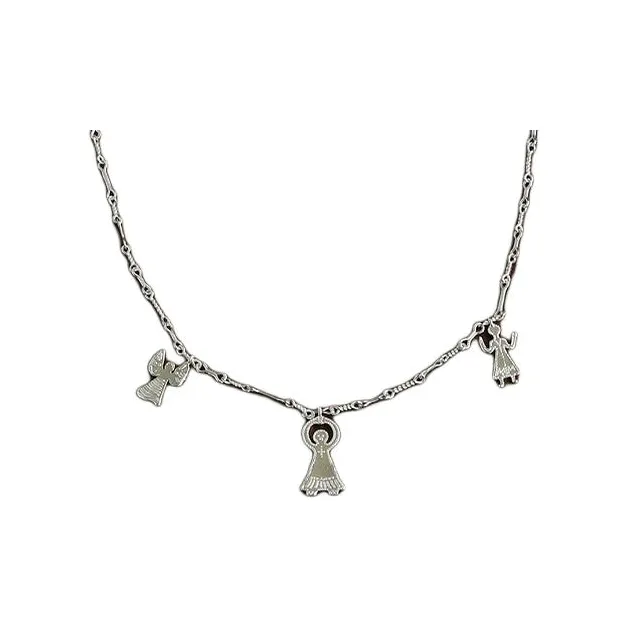 SALE E PEPE 925 Sterling Silver Necklaces Unisex Silver-0