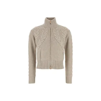 MaxMara Zip-Up High Neck Cardigan