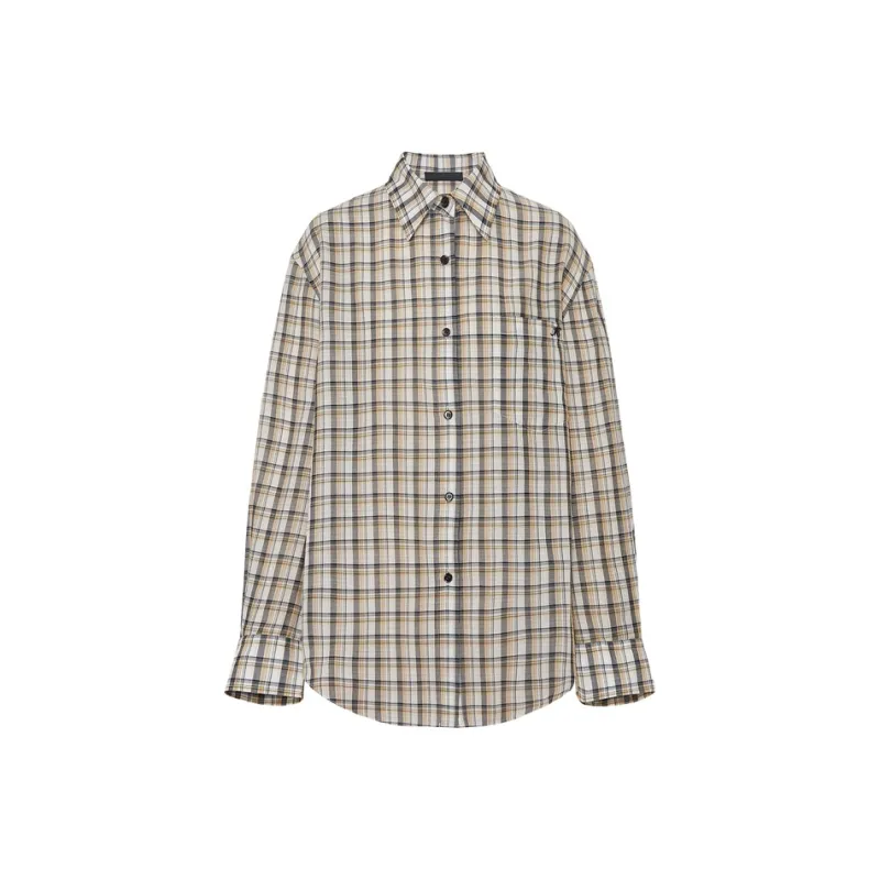 MOCO Shirt Women's Light Camel Plaid-0