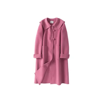 XIANGYING Coats Women's Plum Red